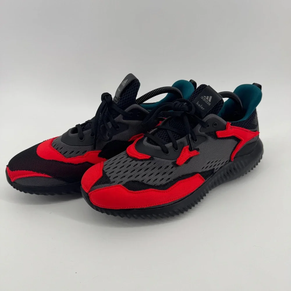 Adidas x Kolor Alphabounce Mens Black Red Grey Running Shoes AC7019 Size 9